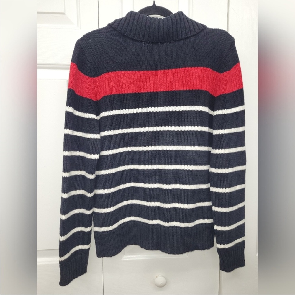 Lauren Ralph Lauren Black and Red Knit Striped Sweater Size 1X - Picture 3 of 8